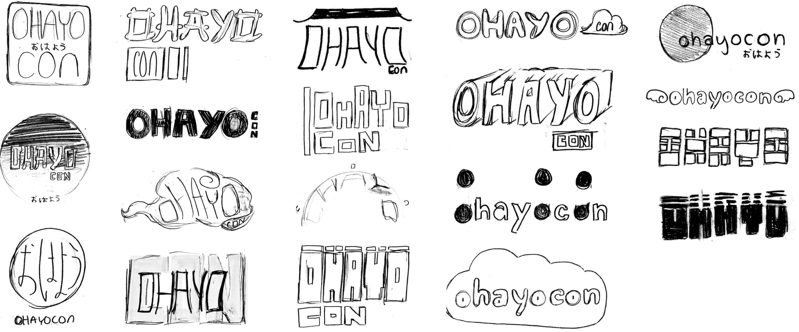 ohayocon-logo-sketches